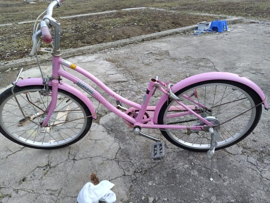 塗装前自転車